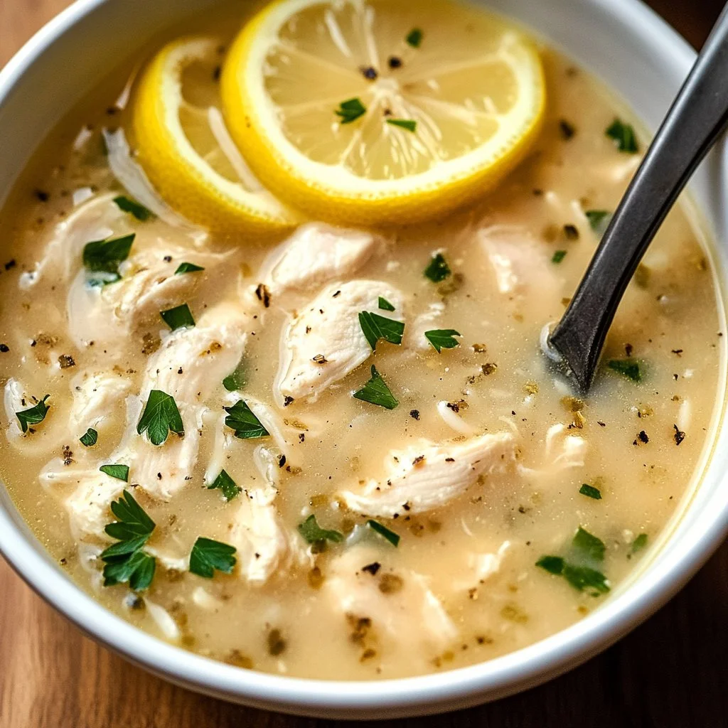 Creamy Lemon Chicken Orzo Soup