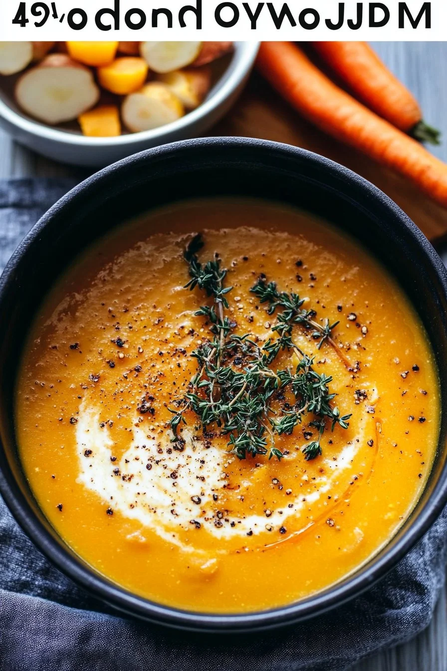 Cumin Roasted Root Vegetable Soup