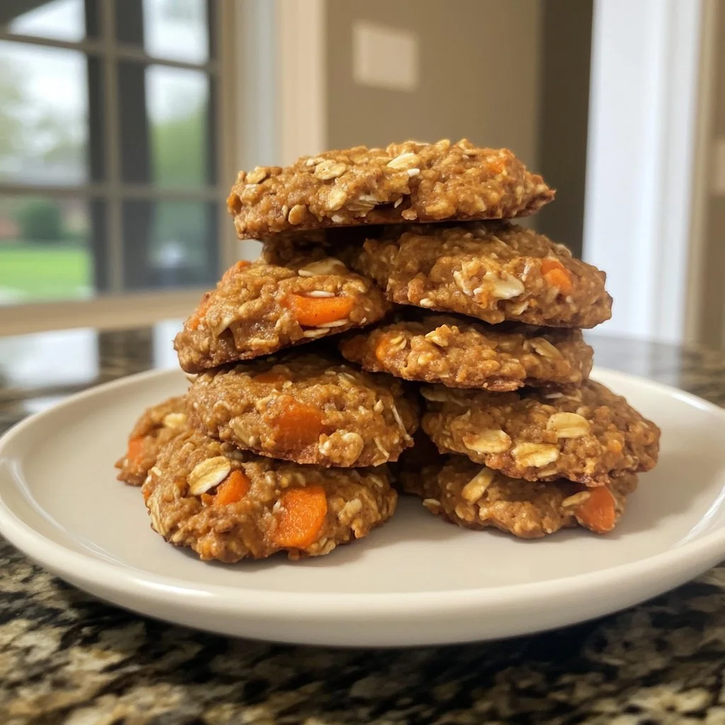 Healthy Carrot Cake Oatmeal Cookies