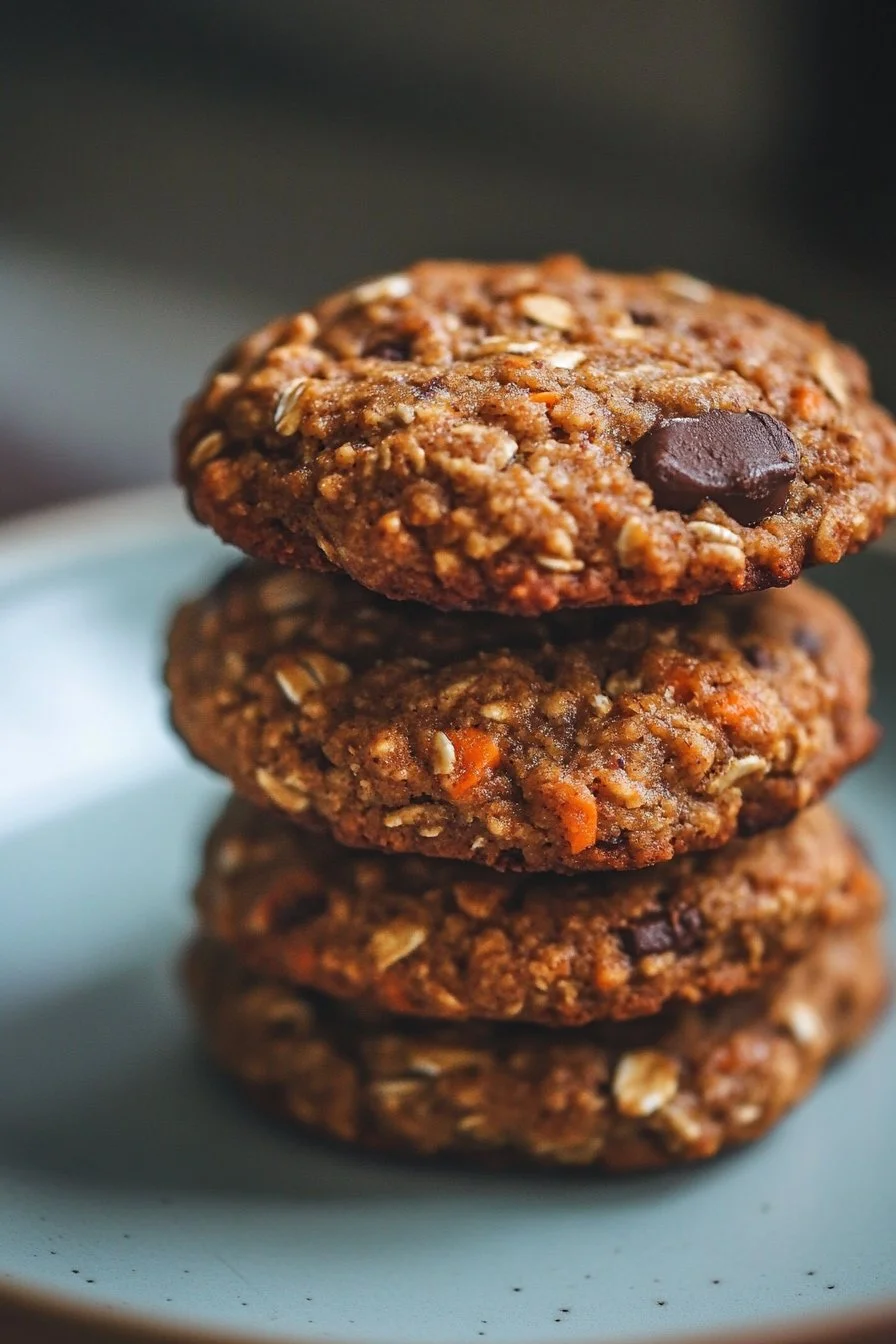 Healthy Carrot Cake Oatmeal Cookies