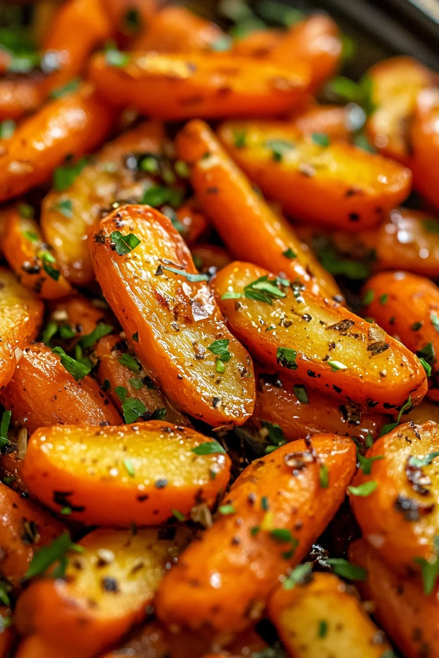 Honey Garlic Butter Roasted Carrots