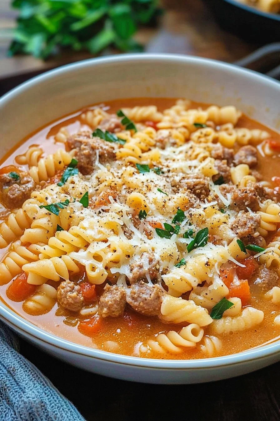 Italian Sausage and Pasta Soup