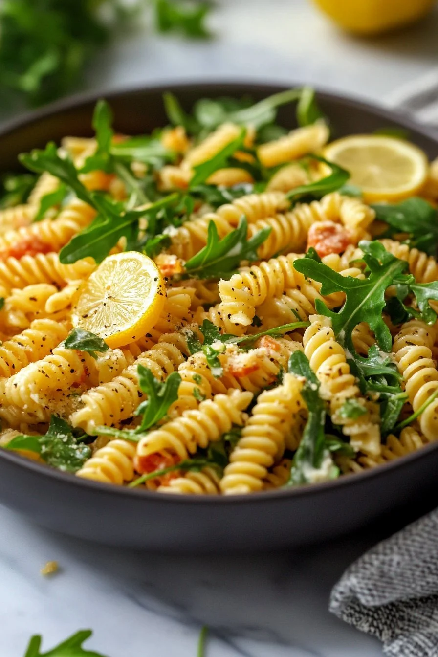 Lemon Arugula Pasta Salad