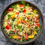 Lemon Basil Orzo Pasta Salad