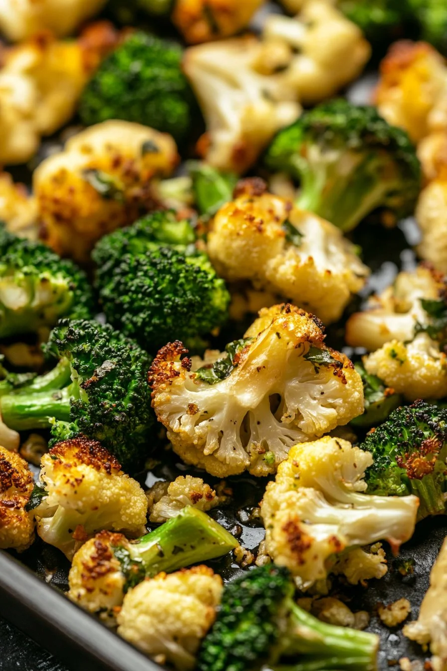 Perfectly Roasted Broccoli and Cauliflower