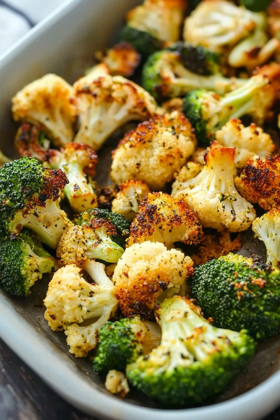 Roasted Broccoli and Cauliflower