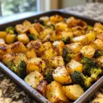 Roasted Parmesan Potatoes and Broccoli