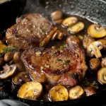 Seared Steak with Garlic Herb Butter