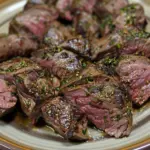 Sizzling Venison Backstrap Drenched In Garlic Herb Butter