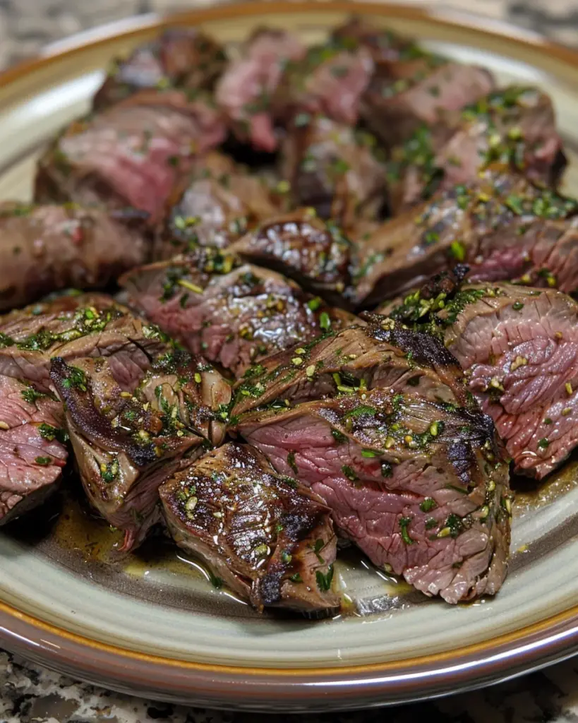 Sizzling Venison Backstrap Drenched In Divine Garlic Herb Butter - A Culinary Sensation