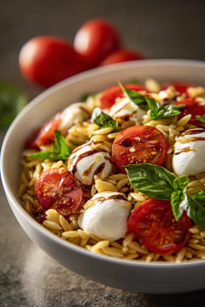 The Complete Guide to Pasta and Orzo Salads 21 Caprese Orzo