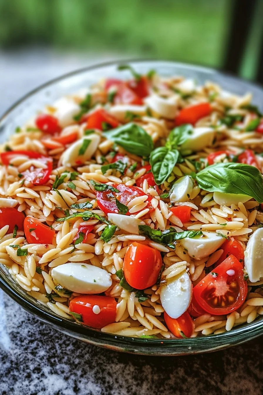Caprese Orzo Pasta Salad