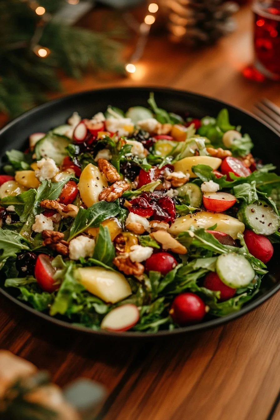 Christmas Salad with Honey Mustard Dressing
