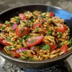 Classic Balsamic Orzo Salad - flirtyfood
