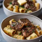 Creamy Garlic Butter Steak Rigatoni