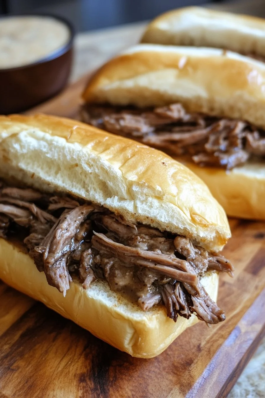 Crockpot French Dip Sandwiches – Simple & Amazing Flavor
