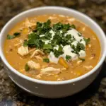 Crockpot White Chicken Chili with Cream Cheese