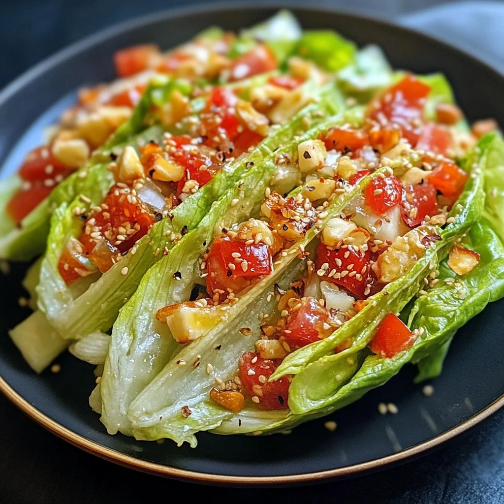 Crunchy wedge salad with crispy lettuce, tomatoes, and dressing served in a bowl
