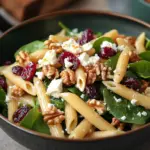 Feta & Cranberry Penne Salad with Orange Vinaigrette