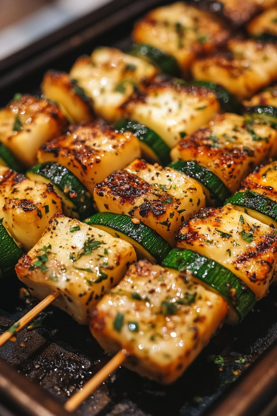 Garlic Butter Zucchini Skewers