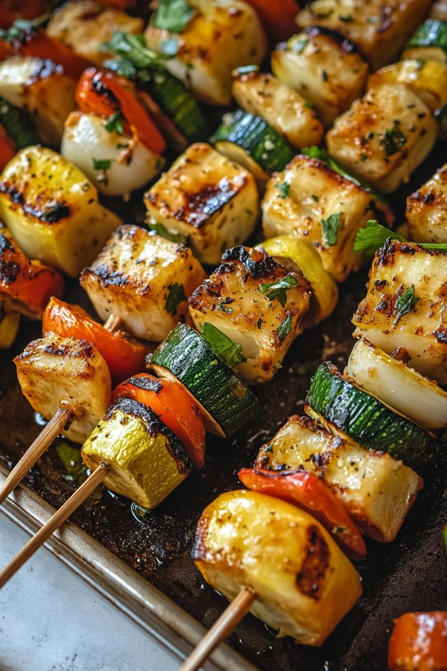 Garlic Butter Zucchini Skewers