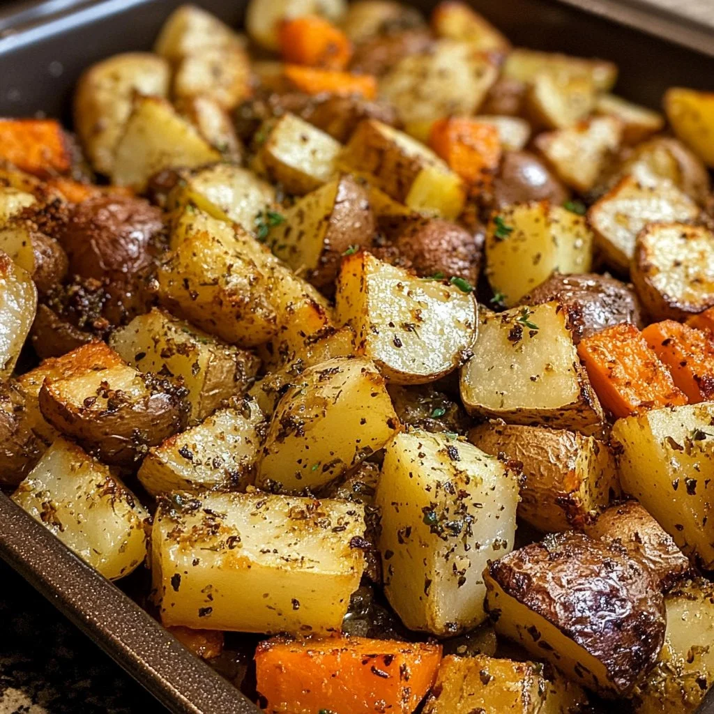 Garlic Herb Roasted Potatoes and Veggies