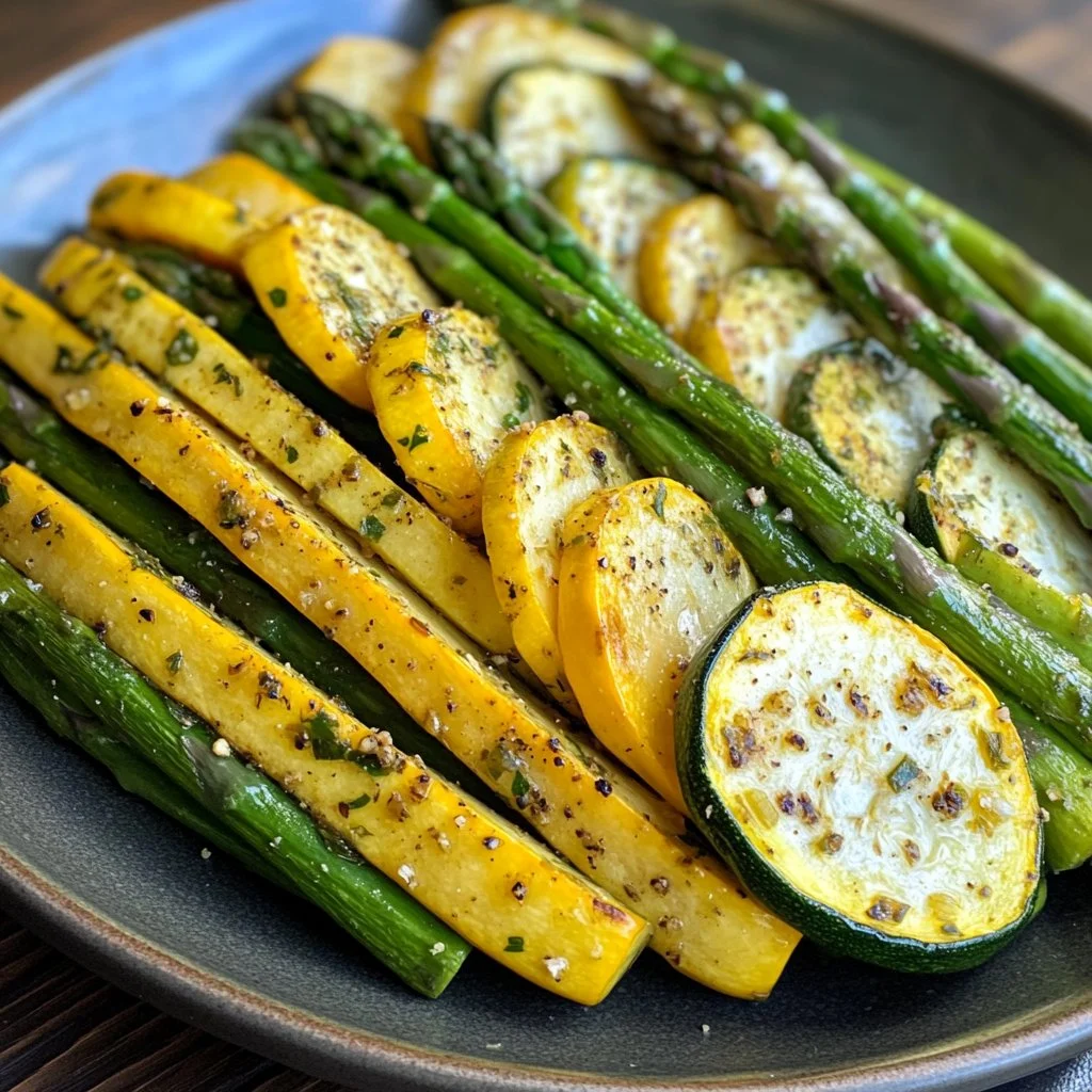 Healthy Asparagus with Zucchini and Squash