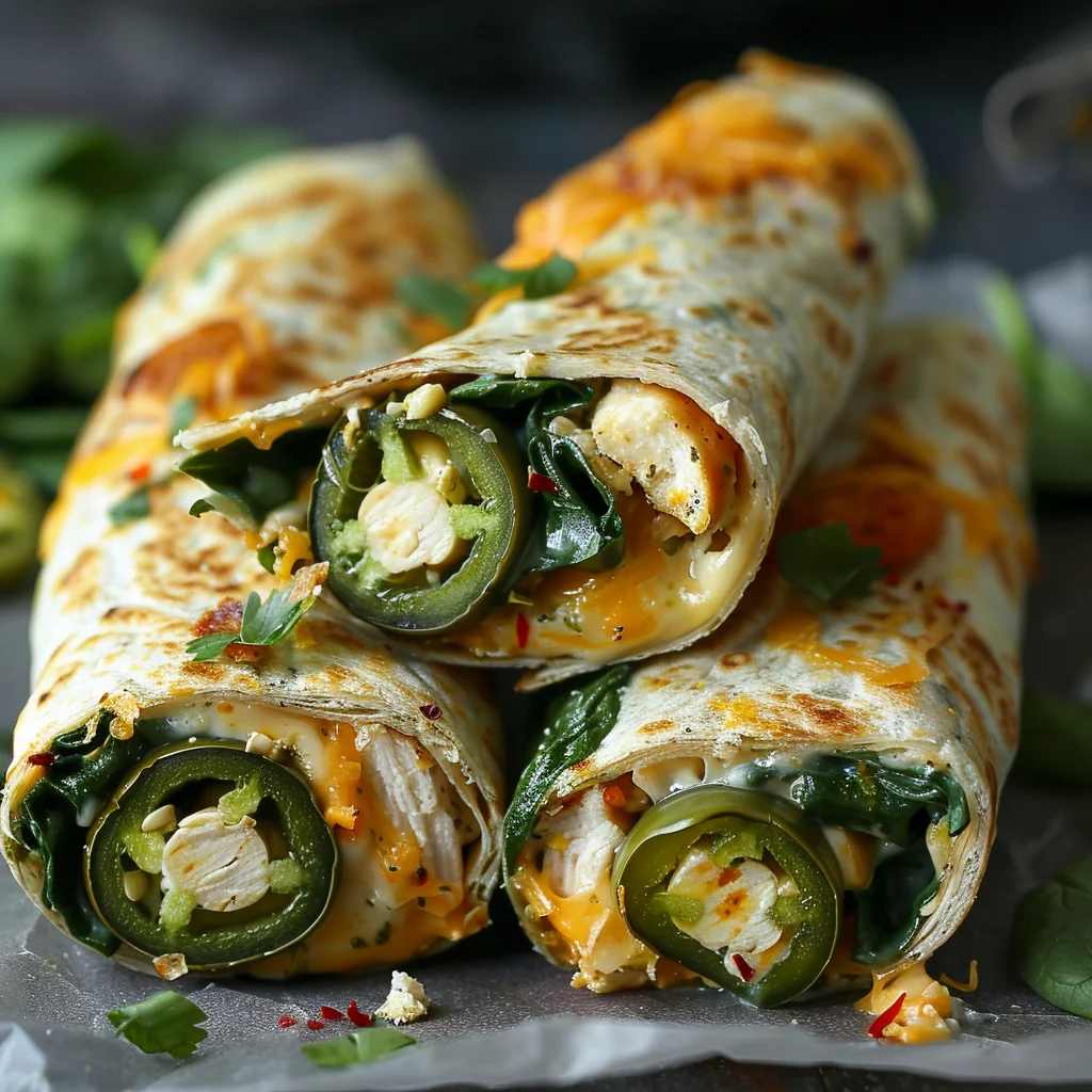 Jalapeño Popper Smash Chicken Wraps