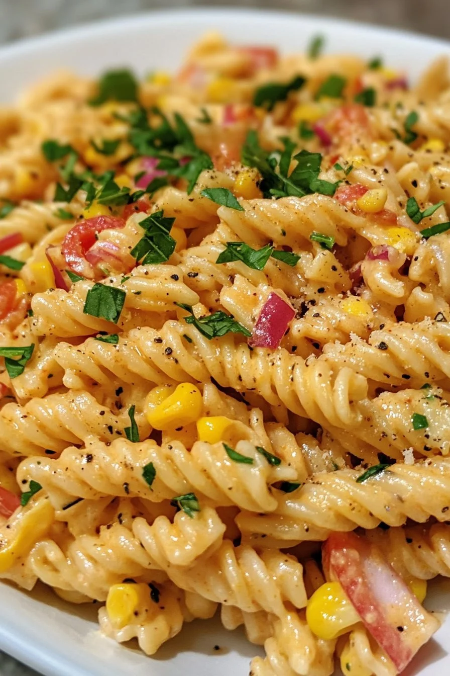 Juicy Street Corn Pasta Salad