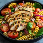 Mediterranean Chicken Pasta Salad