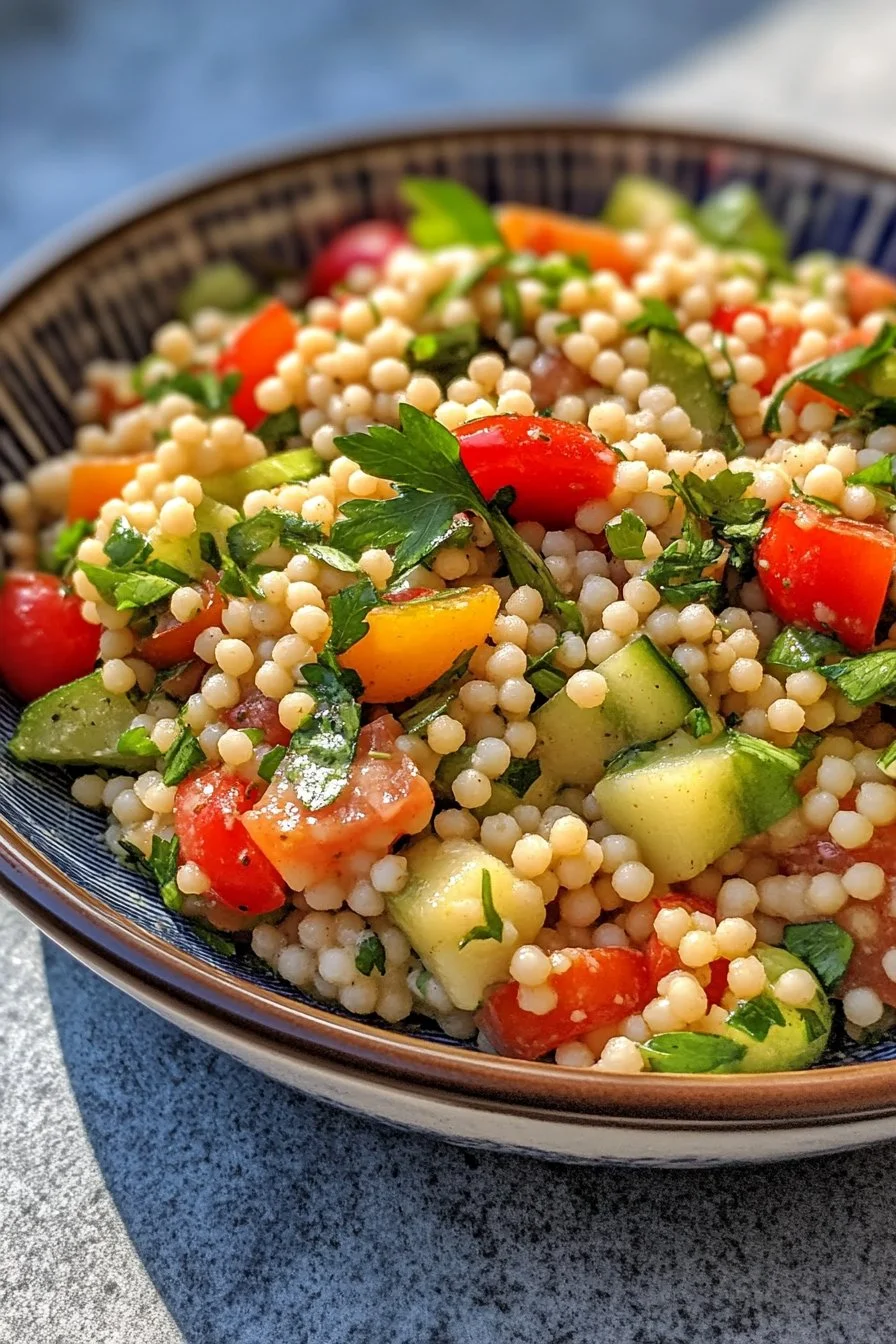 Mediterranean Israeli Couscous Salad