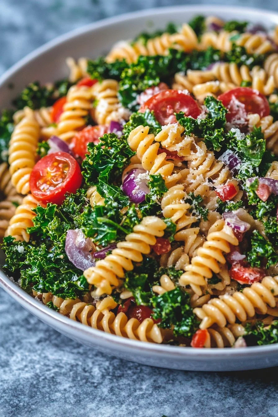 Mediterranean Kale Pasta Salad