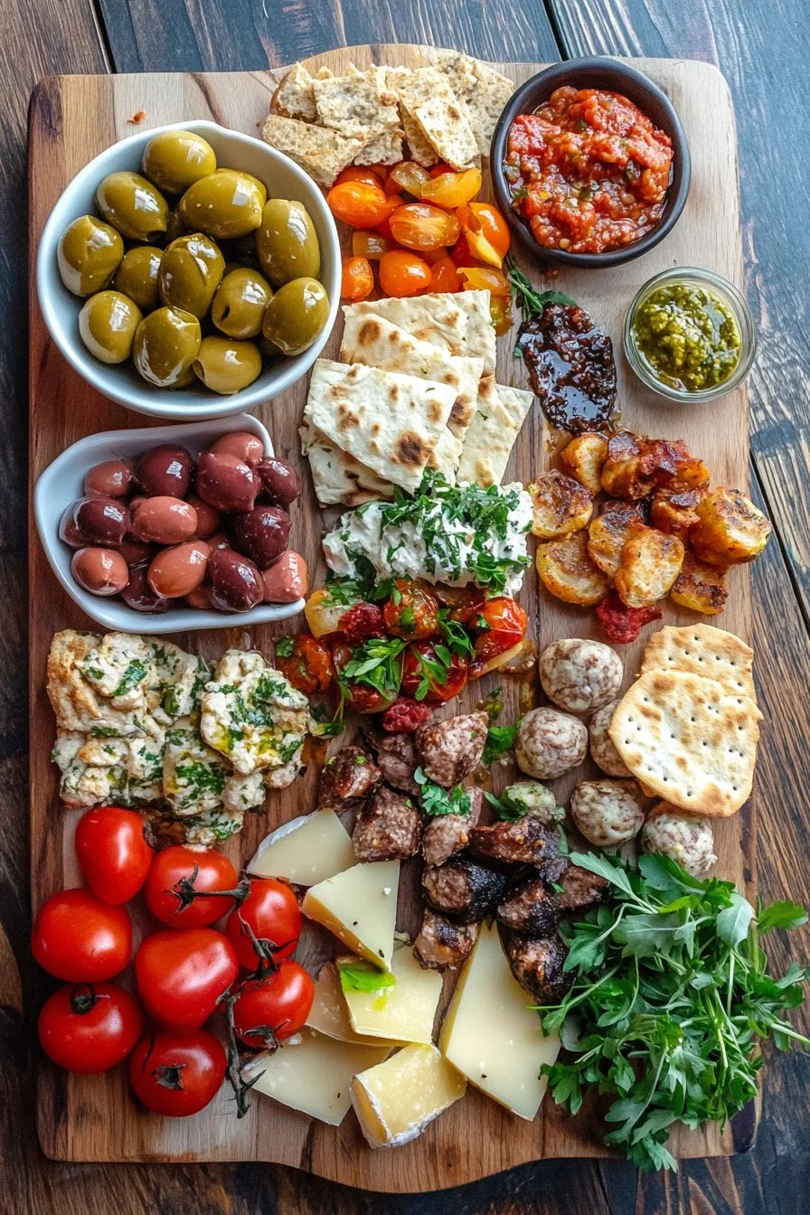 Mediterranean Mezze Tapas Platter – Easy Shareable Appetizer for Parties & Light Meals