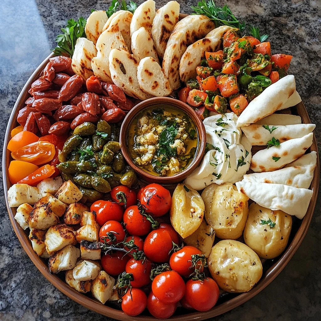 Mediterranean Mezze Tapas Platter – Easy Shareable Appetizer for Parties & Light Meals