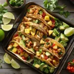One Pan Chicken & Pineapple Tacos