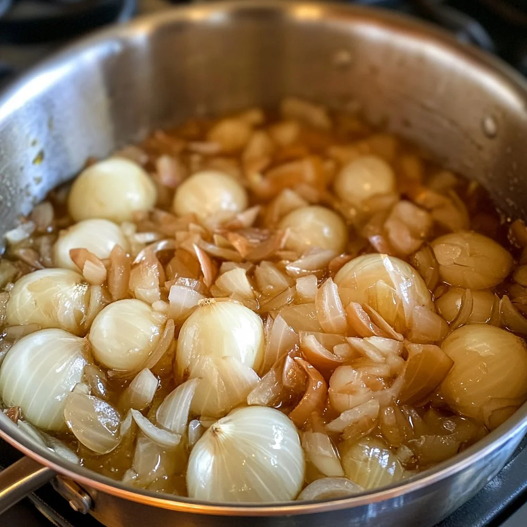 A pot of onion boil showing health benefits and preparation methods.