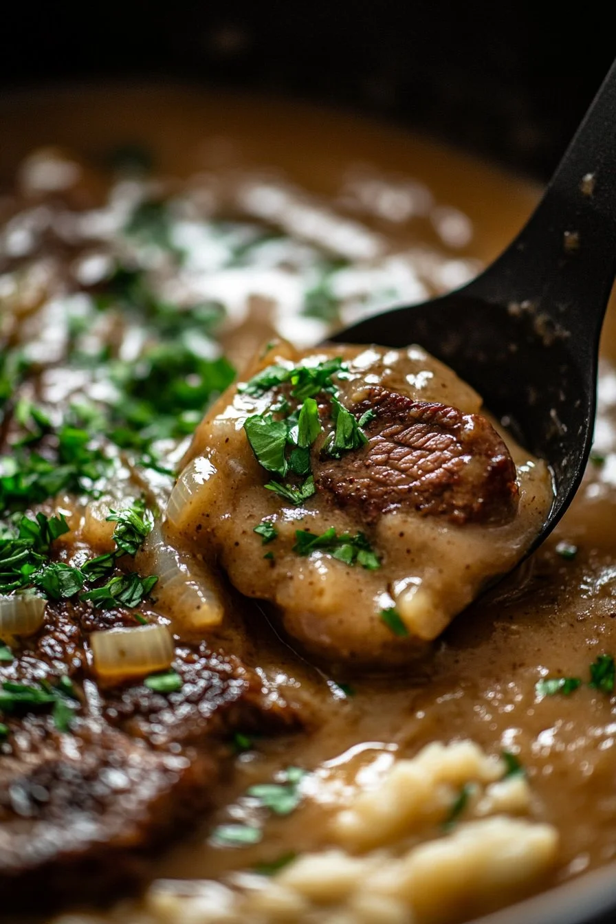 Onion Gravy Smothered Steak 7 Onion Gravy Smothered Steak Recipe