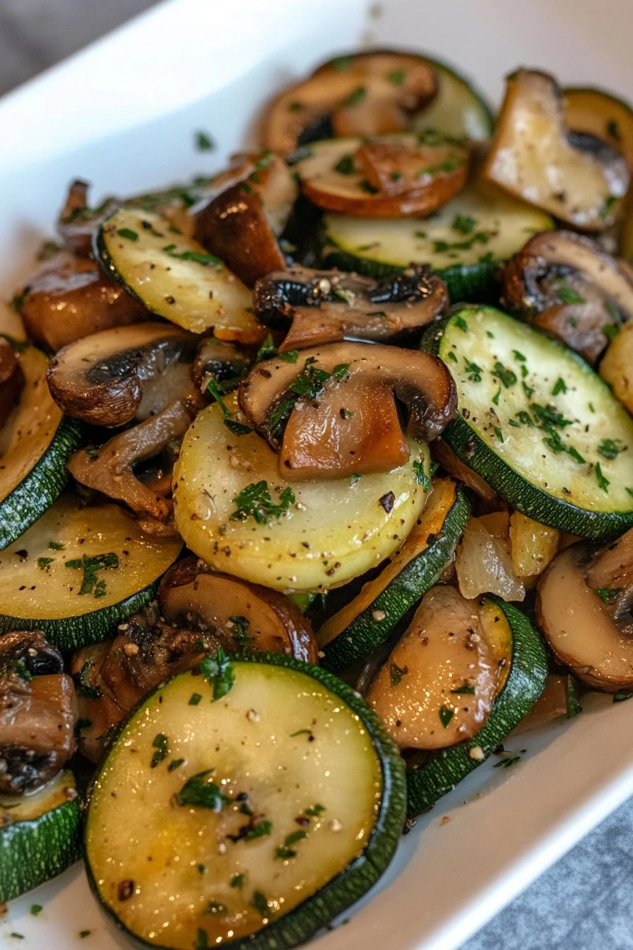 Sauteed Zucchini Mushrooms And Onions