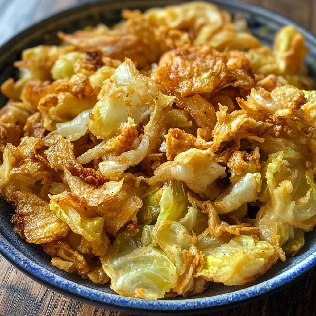 Delicious plate of Southern Fried Cabbage sautéed with spices and seasonings