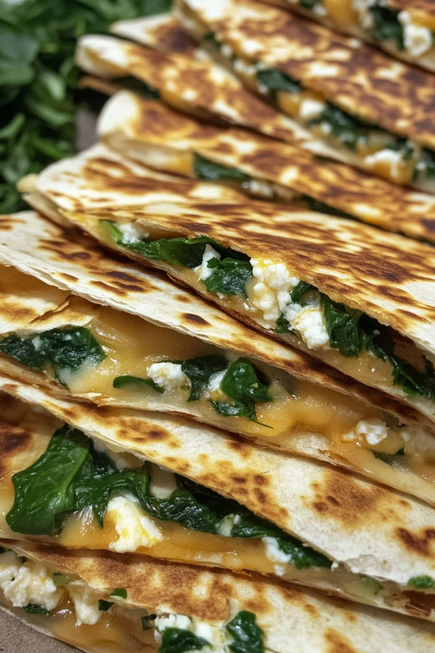 Spinach and Feta Quesadillas