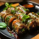 Thai Basil Beef Rolls