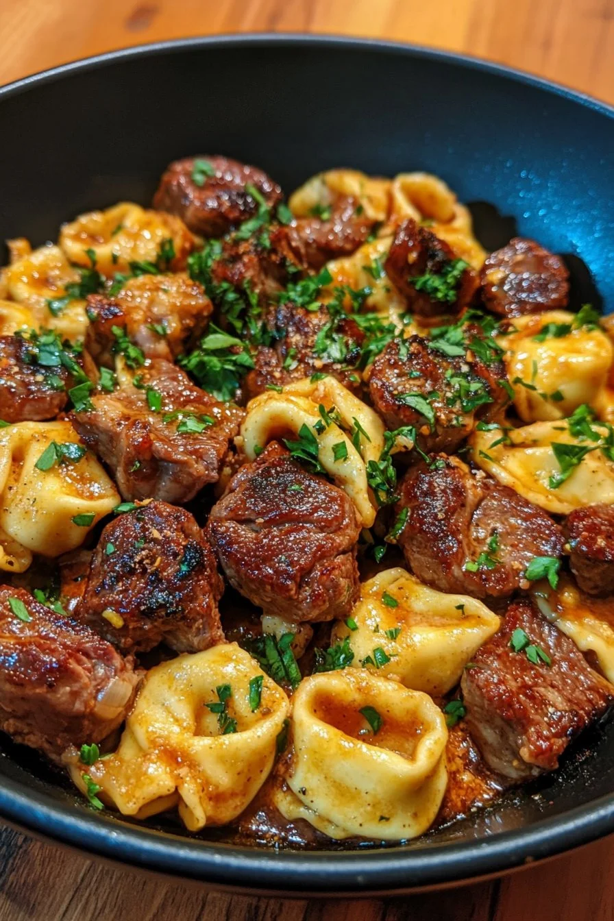 The Best One-Pan Steak Bite Tortellini Recipe