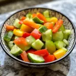 Viral TikTok Cucumber & Bell Pepper Salad