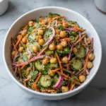 Asian Cucumber and Chickpea Slaw with Sesame Dressing