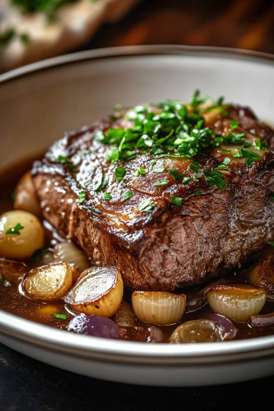 Best Crock Pot French Onion Pot Roast - wineandcookie