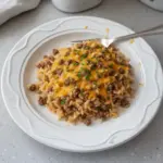 Cheesy Ground Beef and Rice Casserole