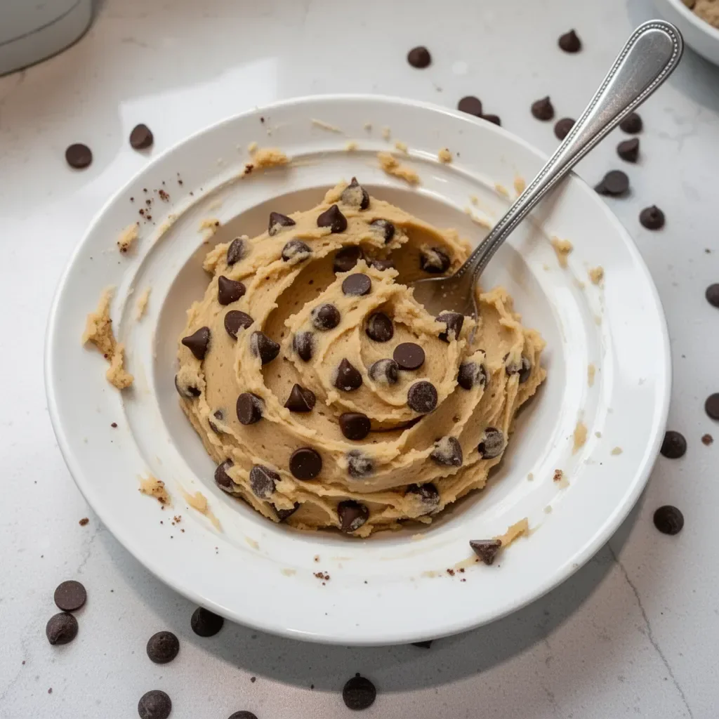 Chocolate Chip Edible Cookie Dough for One