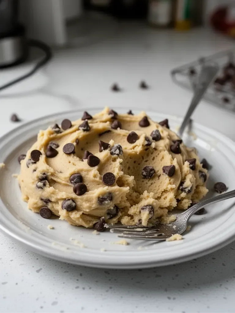 Chocolate chip edible cookie dough for one [3 variations]
