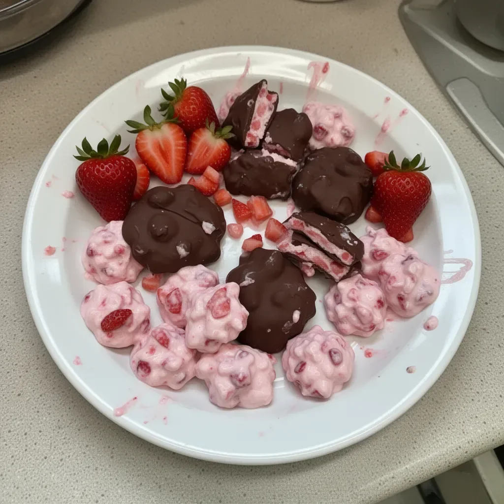 Chocolate Strawberry Yogurt Clusters