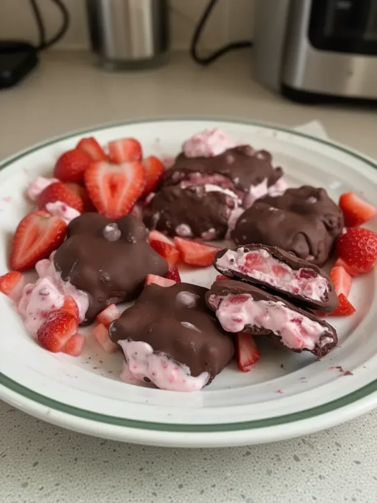 Chocolate Strawberry Yogurt Clusters (Viral Recipe!)